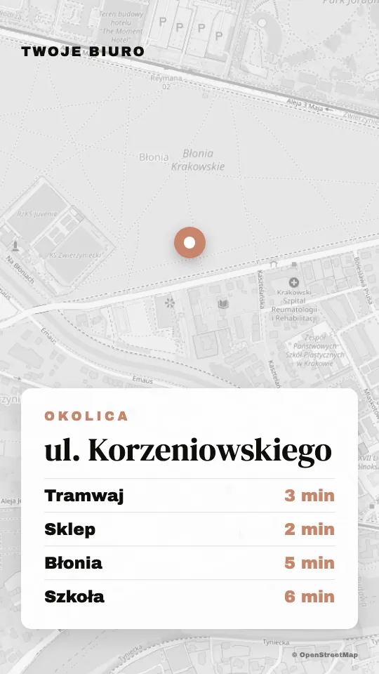 Mapa okolicy, szablon Magazyn